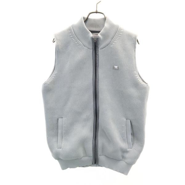 LANVIN SPORT ランバンスポール 日本製 ニットベスト 40 グレー メンズ 古着 中古