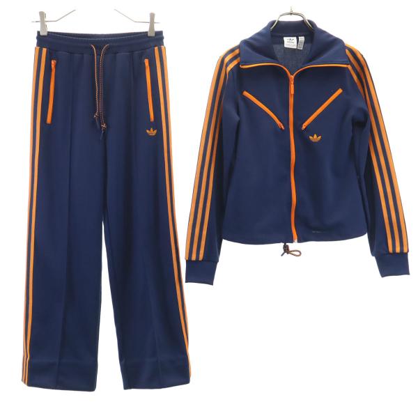 煉獄さん専用！ トレフォイル トラックジャケット ネイビー上下セット adidas（アディダス） トレフォイルロゴ トラックジャケット 上下