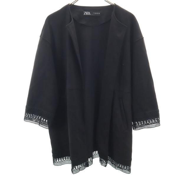 ZARA（ザラ） フェイクスエード ジャケット S ブラック レディース
