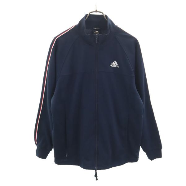 アディダス トラックジャケット　ブルー　背中　ロゴ　M adidas（アディダス） トラックジャケット M ネイビー ジャージ メンズ