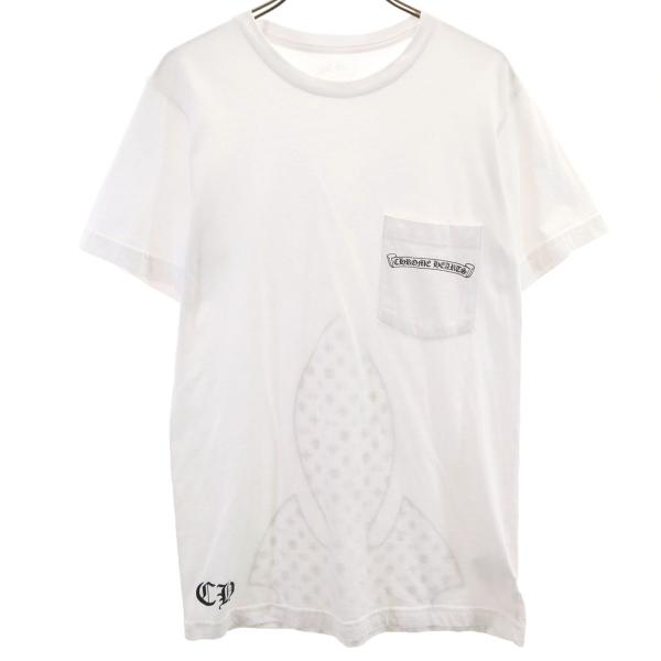 CHROME HEARTS クロムハーツ USA製 半袖 Tシャツ S ホワイト メンズ 古着 中古