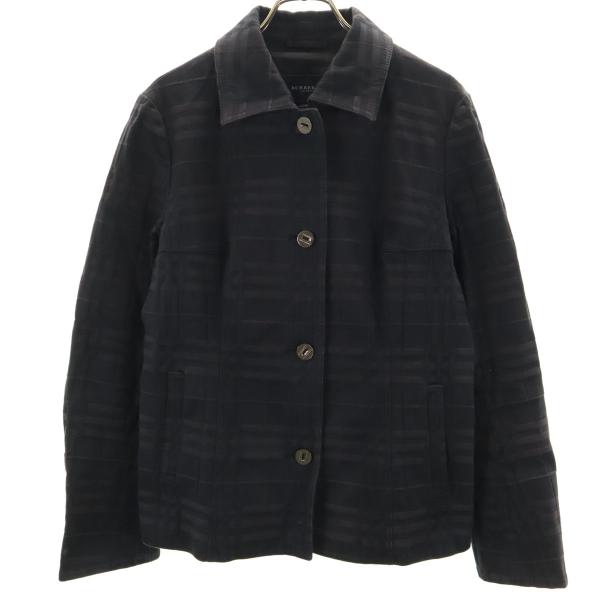 バーバリーロンドン　アンゴラ混　ノバチェックウールジャケット　2つ釦　40 L バーバリーロンドン アンゴラ混 ノバチェックウールジャケット 2つ釦 40 L