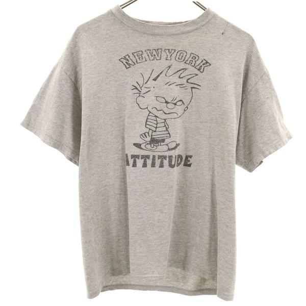 DELTA デルタ 半袖 Tシャツ M グレー カルビン メンズ 古着 中古