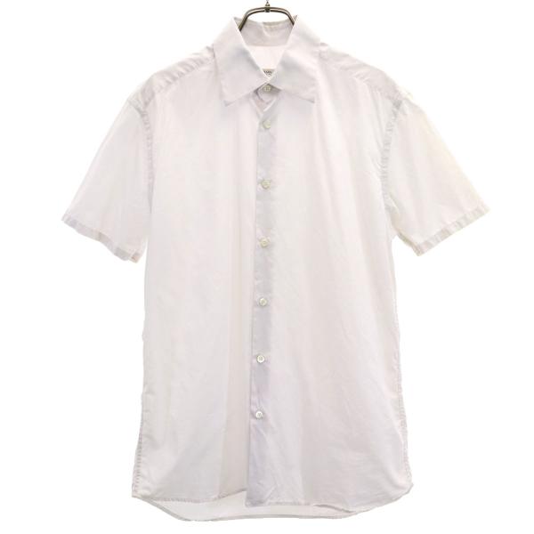 PRADA（プラダ） イタリア製 半袖 シャツ 38-15 ホワイト メンズ 古着