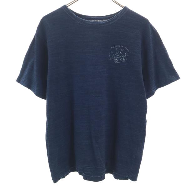 R by 45rpm フォーティファイブアールピーエム 日本製 半袖 Tシャツ 3 インディゴ メンズ 古着 中古