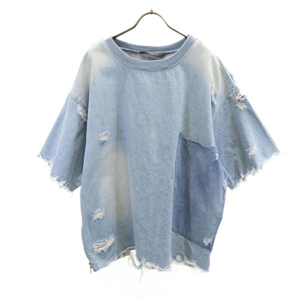 ZARA MAN ザラマン 半袖 デニム Tシャツ XL メンズ 古着 中古