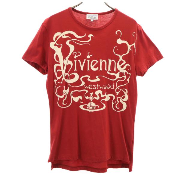 Vivienne WestwoodMAN ヴィヴィアンウエストウッドマン 日本製 半袖 Tシャツ 46 レッド メンズ 古着 中古