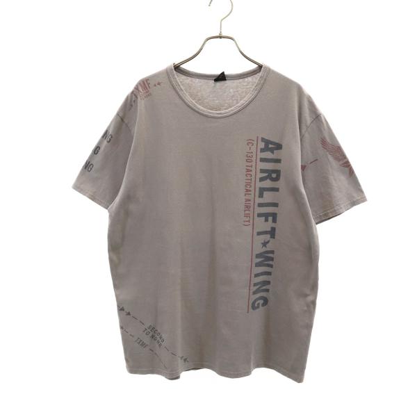 AVIREX アヴィレックス 半袖 Tシャツ XL グレー メンズ 古着 中古
