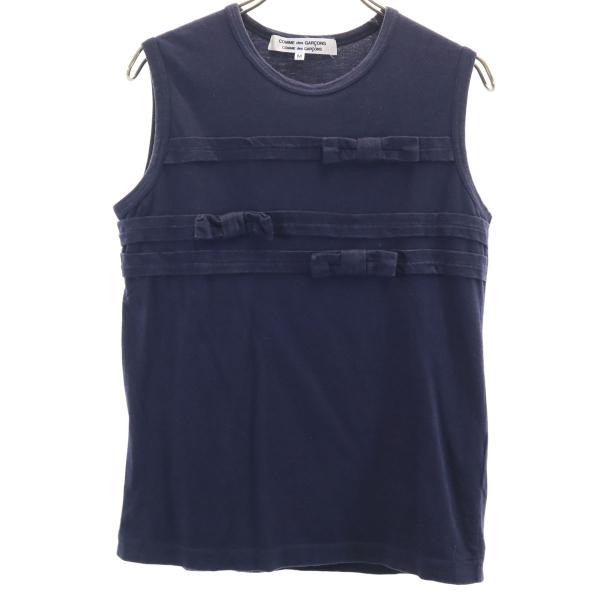 Comme des Garcons Comme des Garcons コムデギャルソンコムデギャルソン ノースリーブ カットソー M ネイビー レディース 古着 中古