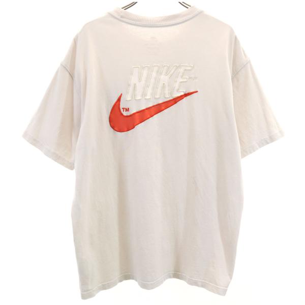 NIKE ナイキ バックロゴ 半袖 Tシャツ XL アイボリー メンズ 古着 中古