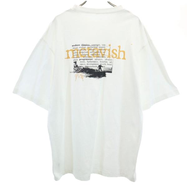 Mctavish マクタビッシュ バックプリント 半袖 Tシャツ ホワイト メンズ 古着 中古