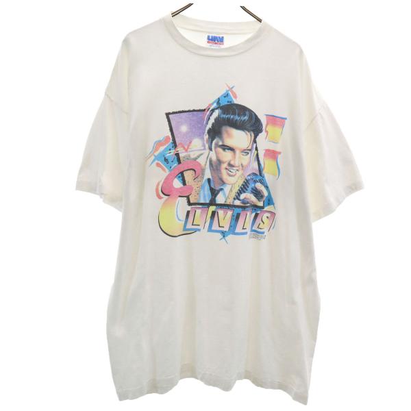UAV APPAREL LIMITED 90s オールド USA製 エルビスプレスリー 半袖 シングルステッチ Tシャツ free ホワイト Elvis Presley メンズ UAV APPAREL LIMITED 90s オールド USA製 エルビスプレスリー 半袖