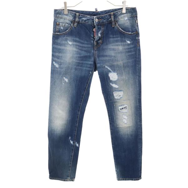DSQUARED2 ディースクエアード2 イタリア製 デニムパンツ 42 ブルー系 ボタンフライ メンズ DSQUARED2 ディースクエアード2 イタリア製 デニムパンツ 42 ブルー系