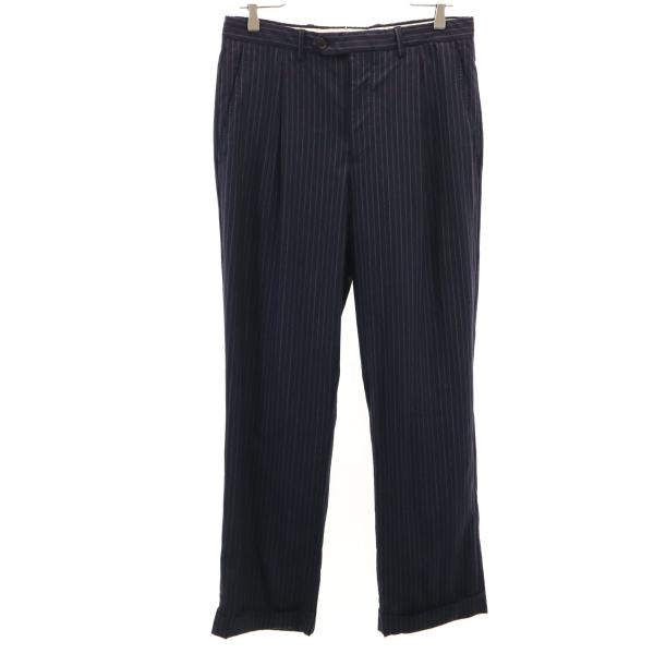 極美品⭐︎Salvatore Ferragamo 黒 ストライプ パンツスーツ Salvatore Ferragamo サルヴァトーレフェラガモ イタリア製 ストライプ