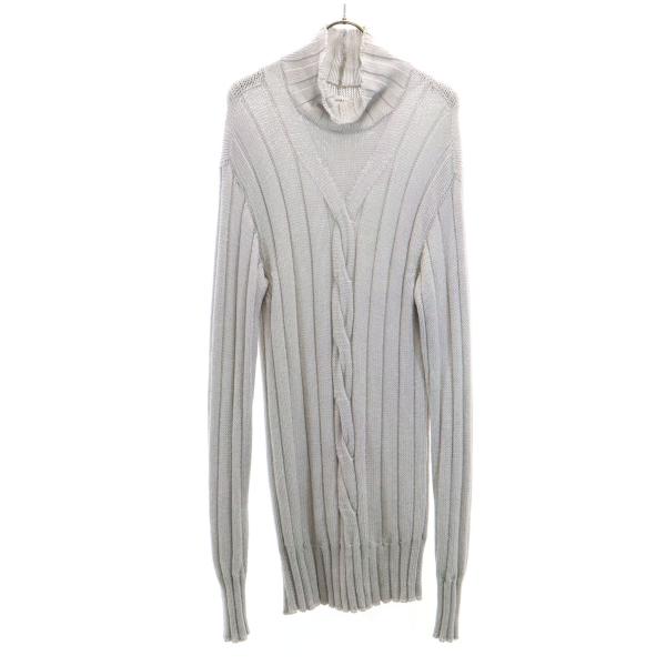 ARMANI アルマーニ イタリア製 ウール 長袖 ハイネック セーター 50 グレー COLLEZIONI ニット メンズ ARMANI（アルマーニ） イタリア製 ウール 長袖 ハイネック セーター 50