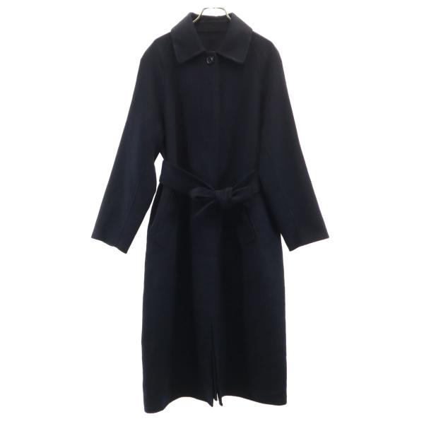 PLST（プラステ） ウールブレンド ロングコート M ネイビー系
