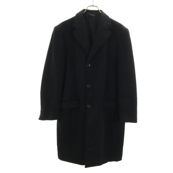 美品 チェスターコート ブラック ヴィンテージ 古着 イタリア製 カシミヤ CLUB SAN GIORGIO イタリア製 カシミヤ100％ チェスターコート 50