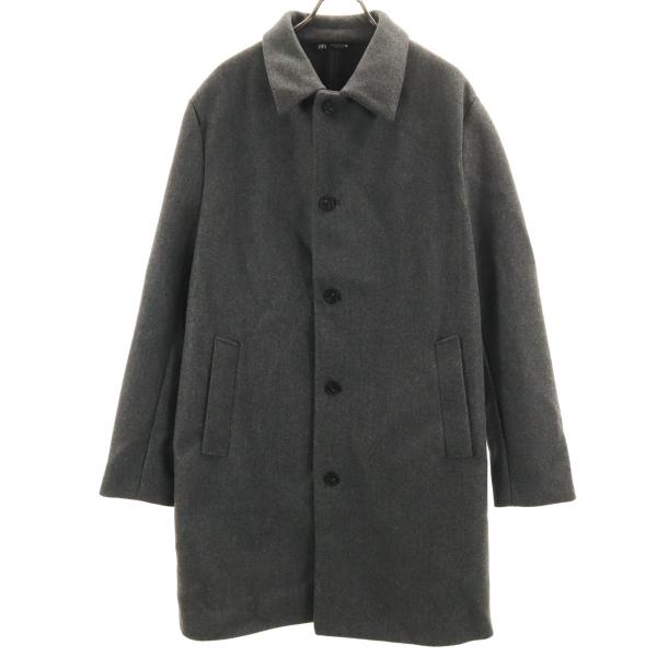 ZARA（ザラ） ステンカラーコート XL グレー メンズ 古着 中古