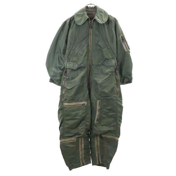 古着 US AIR FORCE アメリカ空軍 60s DSA CWU-1/P 長袖 つなぎ SML カーキグリーン ジャンプスーツ ミリタリー ウールブレンド メンズ US AIR FORCE アメリカ空軍 60s DSA CWU-1/P 長袖 つなぎ SML カーキ