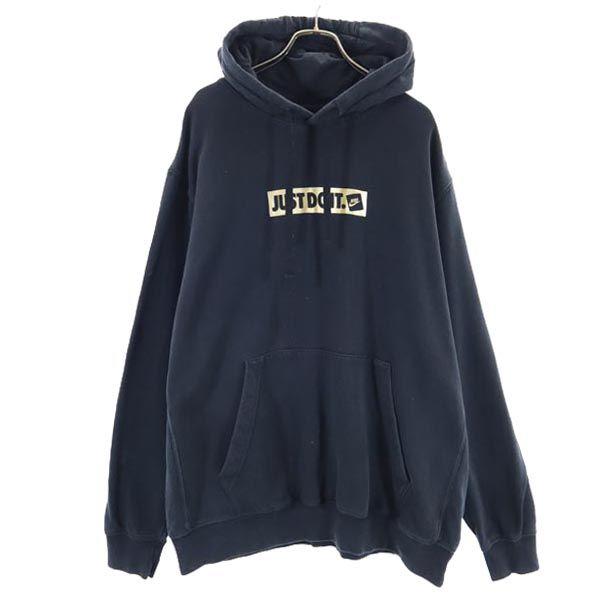 良フェード 90s 00s NIKE センターロゴ パーカー 黒 ブラック M 古着 90s NIKE センター スウォッシュ ロゴ 刺しゅう スウェット