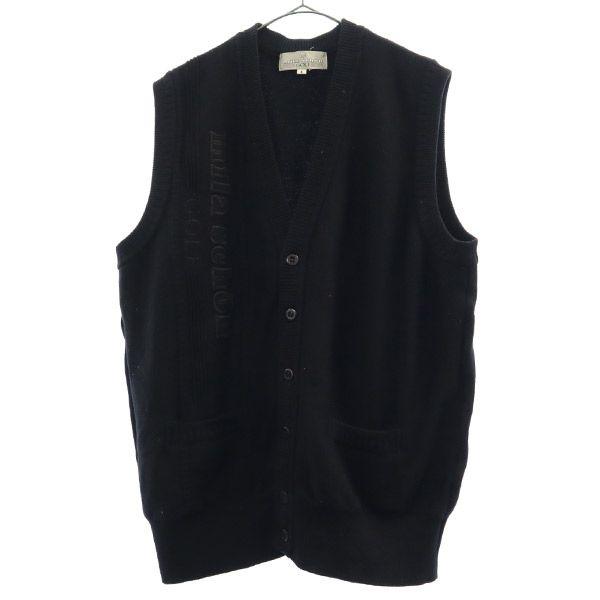 mila schon（ミラショーン） ゴルフ ニットベスト 4 ブラック メンズ