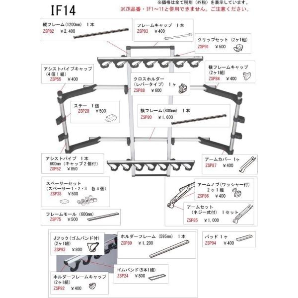 カーメイト（CARMATE） ZSP84 横フレームキャップ（2ヶ1組) IF14/IF16