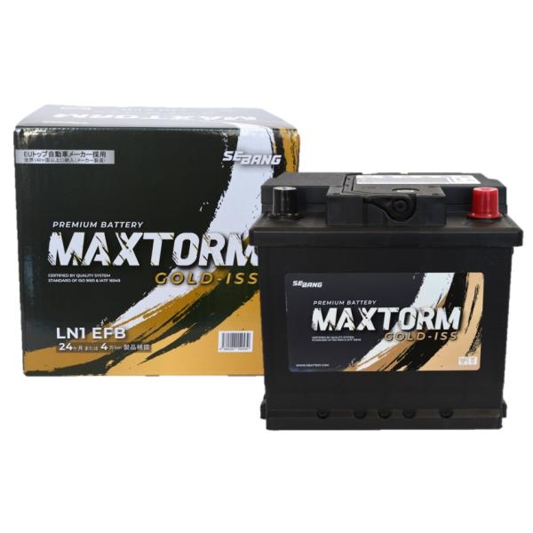 バッテリーアイドリングストップ MAXTORM LN1-EFB アイドリングストップ車対応 GOLD-ISS バッテリー