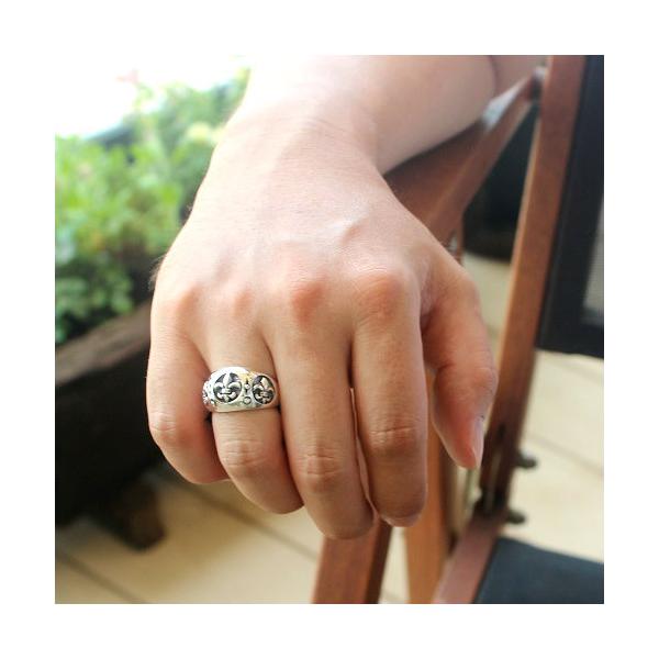 シルバーリング 黒色石 フルール・ド・リス シルバーリング 黒色石 フルール・ド・リス シルバーリング 指輪