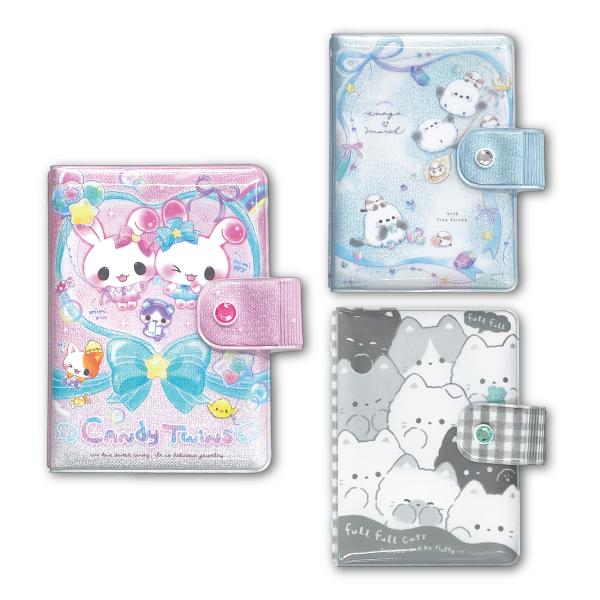 【シールバインダー】かわいいシールバインダー【メール便】○キラキラグリッターのかわいいシールバインダー。○かわいいシールシート 10枚入り。【アイテム】シールバインダー【カラー】A：キャンディツインズ（ピンク）　　　　　B：エナガマーチ（サ...