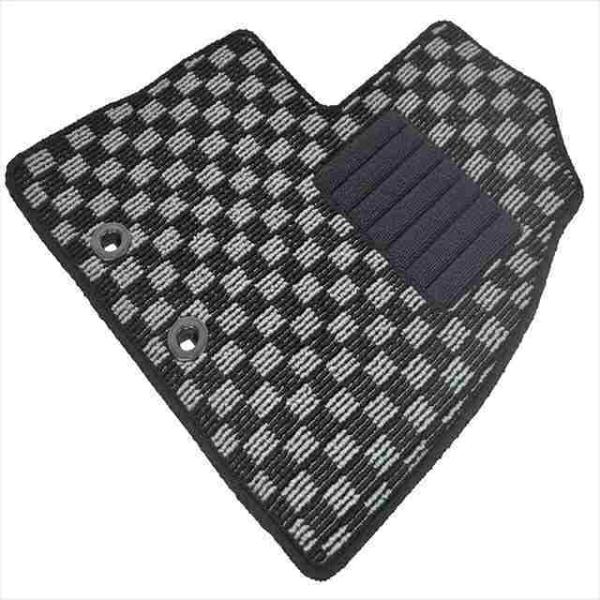フロアマット(1台分) ホンダ N-ONE チェック柄グレー