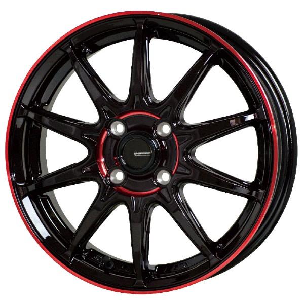HOT STUFF G・SPEED P-05R 15インチ 5.5J 4H100 +38 ブラック&レッド 