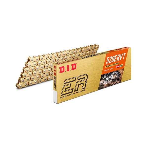 DID 520ERVT-GOLD 大同工業株式会社 D.I.D バイクチェーン D.I.D DID 520ERVT-116L FJ(軽圧入クリップ) GOLD 4525516358231