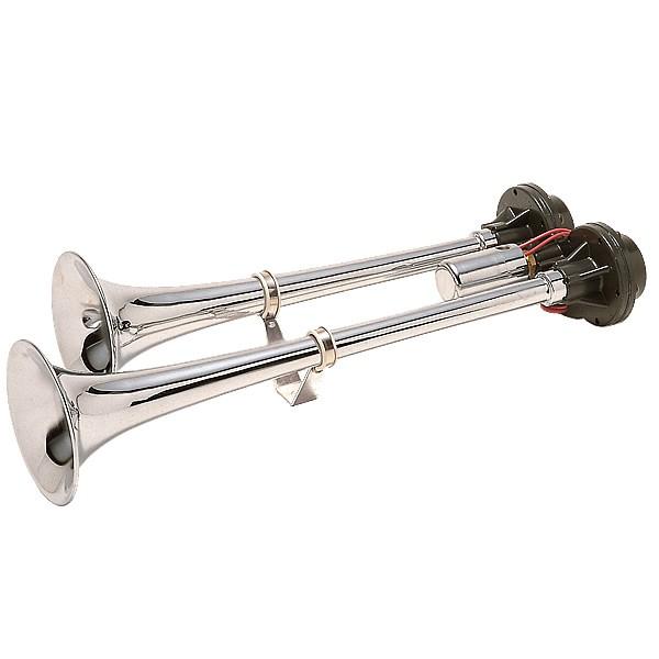 日建 D型 ロング ヤンキーホーン クロームメッキ 12V DL460-12