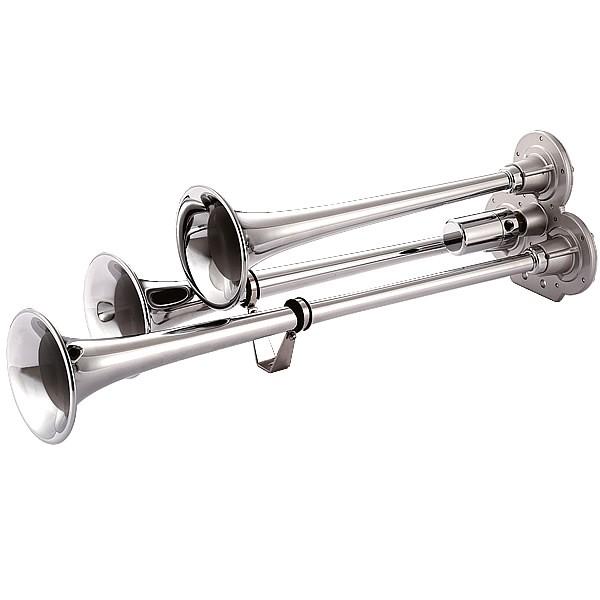 世界有名な 日建 バトルロングヤンキーホーン クローム 24V BL470-24 エアホーン ヤンキーホーン NIKKEN AIRHORN D型ヤンキー DC24V クローム D410-24