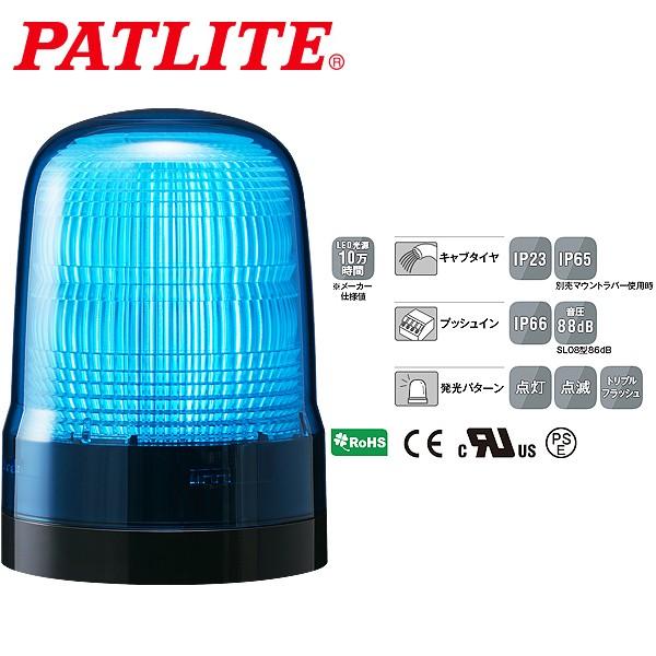 �p�g���C�g LED�\���� SL�V���[�Y ��100mm DC12/DC24 2�_������t �v�b�V���C���[�q�� �u�U�[�� �� SL10-M1KTN-B