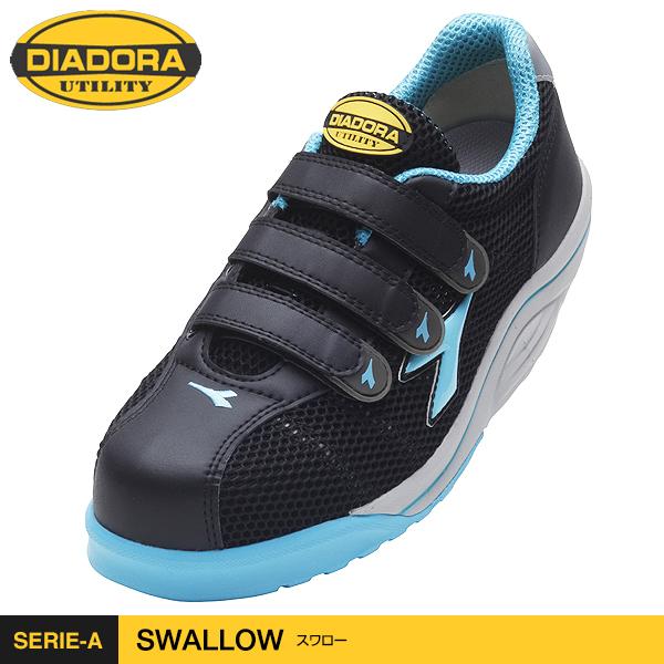 安全靴 作業用品  スニーカー ディアドラ メンズ レディース 女性サイズ対応 マジック 通気 耐油 おしゃれ SWALLOW　23.0cm-29.0cm 送料無料