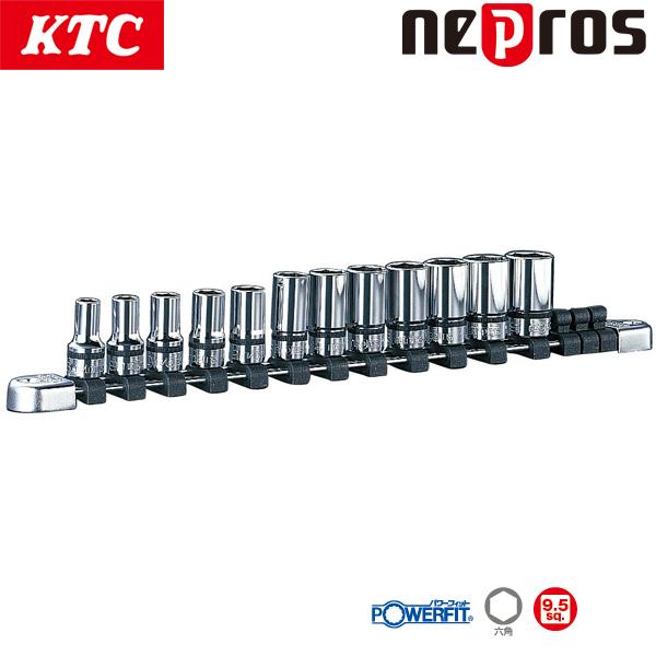 NTB3M12A KTC ネプロス 9.5sq.セミディープソケットセット[12コ