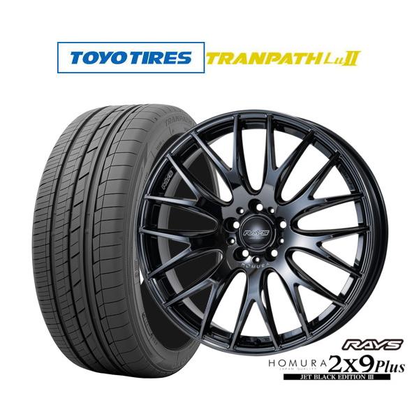 サマータイヤ ホイール4本セット レイズ HOMURA ホムラ 2×9 Plus JET BLACK EDITION III トーヨー トランパス Lu2  2