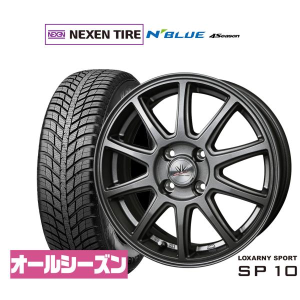 オールシーズンタイヤ ホイール4本セット BADX ロクサーニスポーツ SP10 NEXEN ネクセン N blue 4Season 175/65R14
