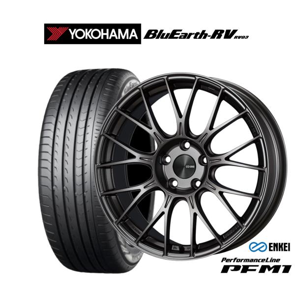 サマータイヤ ホイール4本セット エンケイ PFM1 ヨコハマ BluEarth ブルーアース (RV-03) 215/55R17