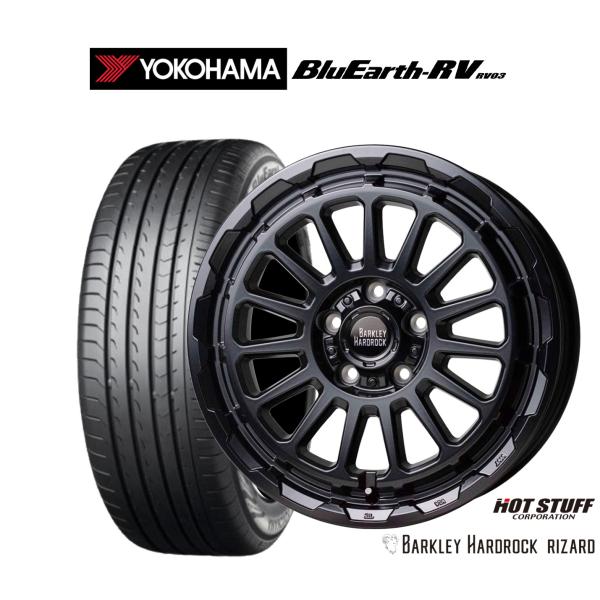 サマータイヤ ホイール4本セット ホットスタッフ バークレイハードロック リザード ヨコハマ BluEarth ブルーアース (RV-03) 225/55R17