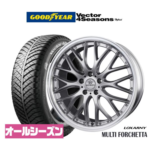 オールシーズンタイヤ ホイール4本セット BADX ロクサーニ マルチフォルケッタ グッドイヤー VECTOR ベクター 4Seasons ハイブリッド  21