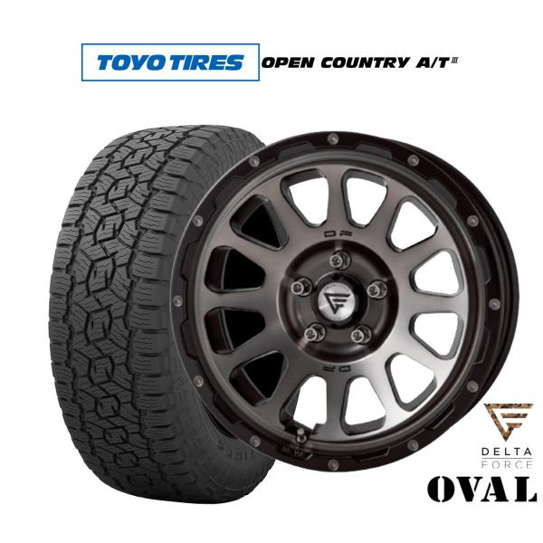 オフロードタイヤ ホイール4本セット FORCE デルタフォース OVAL(オーバル) トーヨータイヤ OPEN COUNTRY オープンカントリー AT3 235/70R16