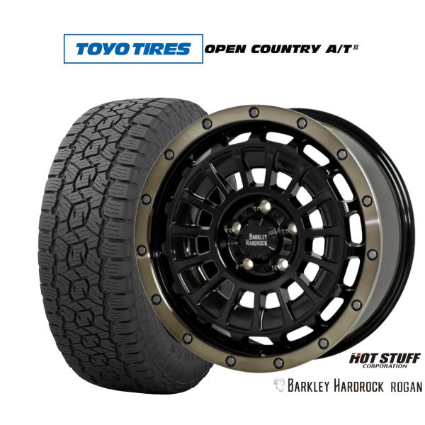 サマータイヤ ホイール4本セット ホットスタッフ バークレイハードロック ローガン トーヨータイヤ OPEN COUNTRY オープンカントリー AT3 215
