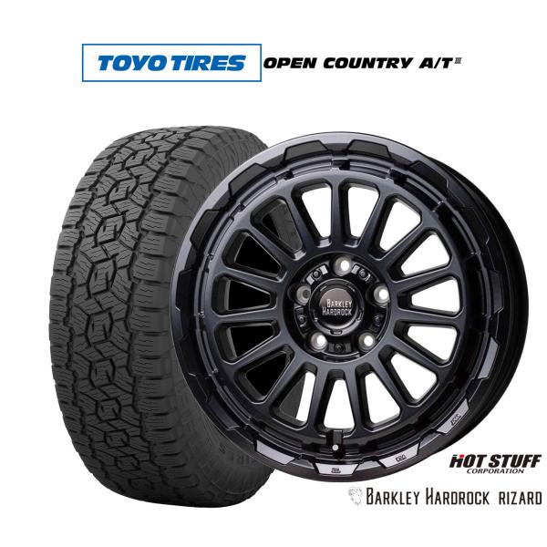 サマータイヤ ホイール4本セット ホットスタッフ バークレイハードロック リザード トーヨータイヤ OPEN COUNTRY オープンカントリー AT3 215