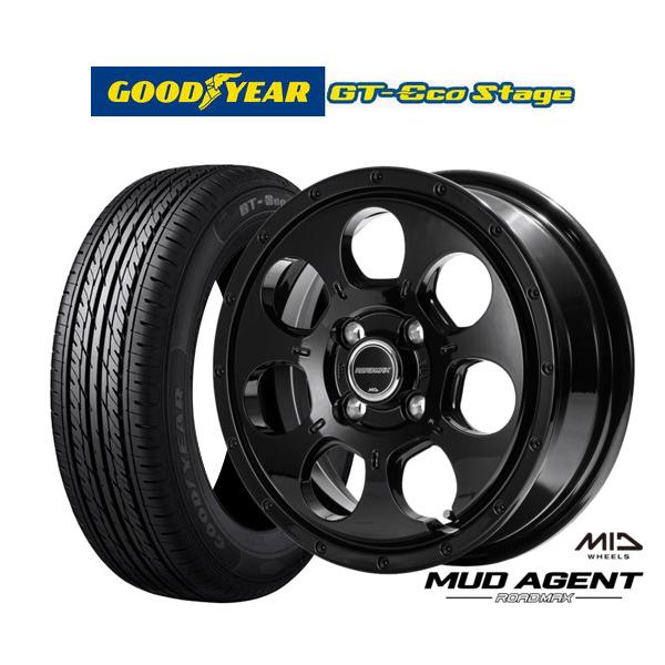 【値下げしました】グッドイヤータイヤとホイール 4本セット(新品未使用) マルカサービス サマータイヤ ホイール4本セット MID ロードマックス