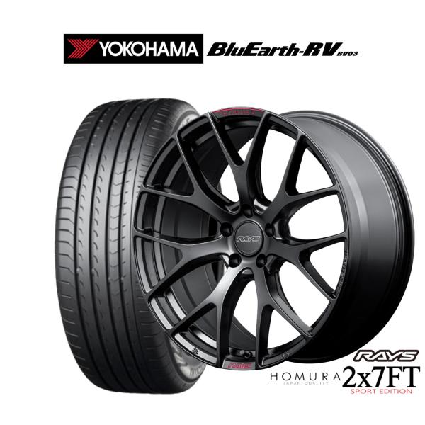 サマータイヤ ホイール4本セット レイズ HOMURA ホムラ 2×7 FT SPORT EDITION ヨコハマ BluEarth ブルーアース RV03(R