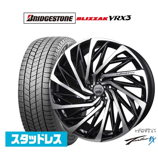 ブリヂストン BLIZZAK ブリザック VRX3 225/50R18 スタッドレスタイヤ ホイール4本セット BADX ロクサーニ テンペストタービンVX