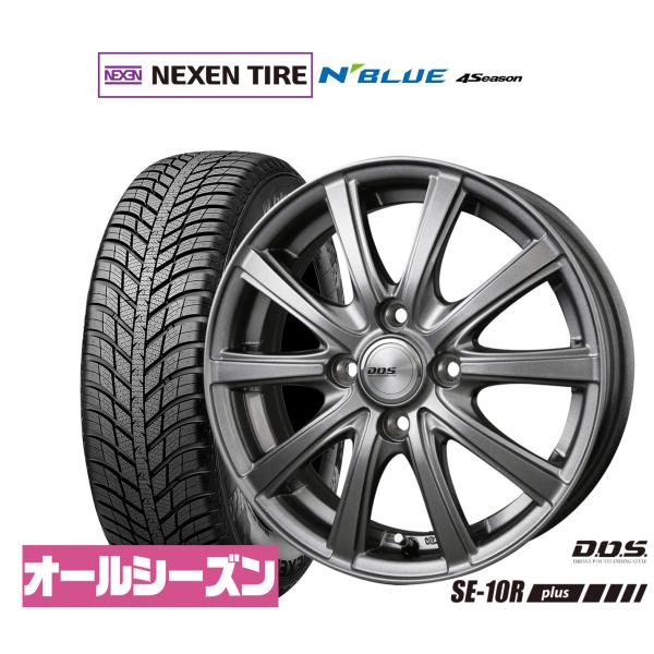 オールシーズンタイヤ ホイール4本セット BADX D,O,S(DOS) SE-10R plus NEXEN ネクセン N blue 4Season 175/6