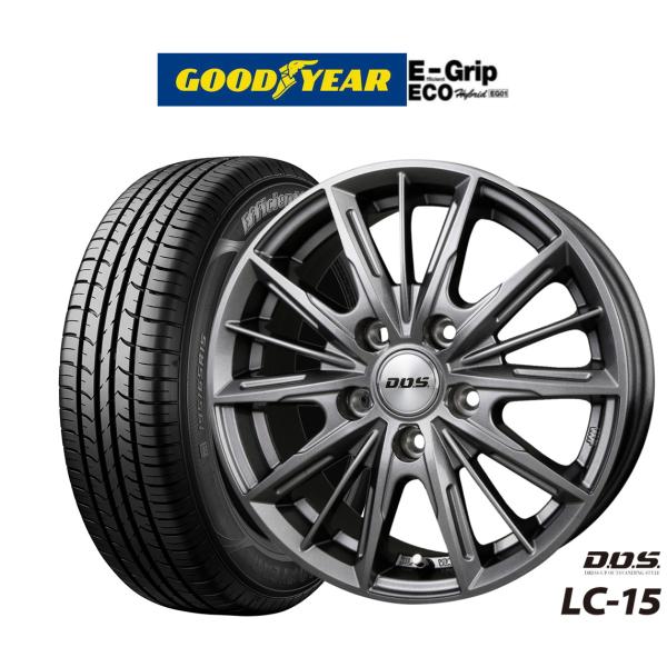 サマータイヤ ホイール4本セット BADX D,O,S(DOS) LC-15 グッドイヤー エフィシエント グリップ エコ EG01 205/60R16 サマータイヤ ホイール4本セット BADX D,O,S(DOS) LC-15 グッドイヤー エフィシエント グリップ エコ EG01 205/60R16